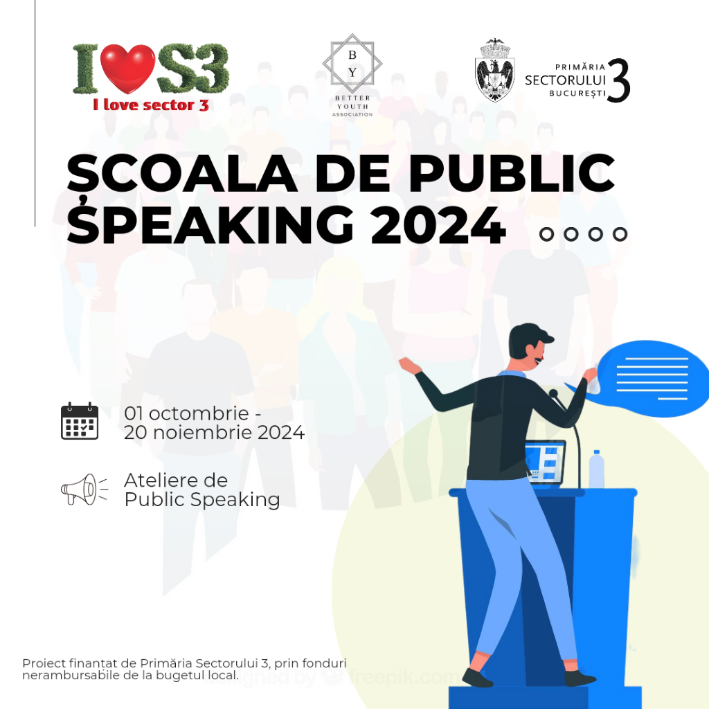 „Școala de Public Speaking” caută cursanți printre tinerii din Sectorul 3